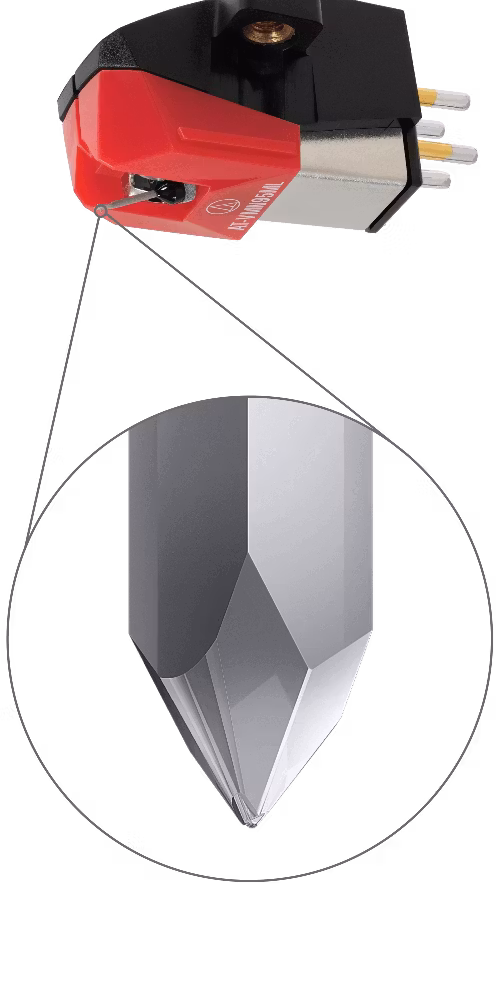 Audio-Technica AT-VM95ML/H är VM95 serien Mikrolinear stereo pickup i AT-HS6 pickupskal