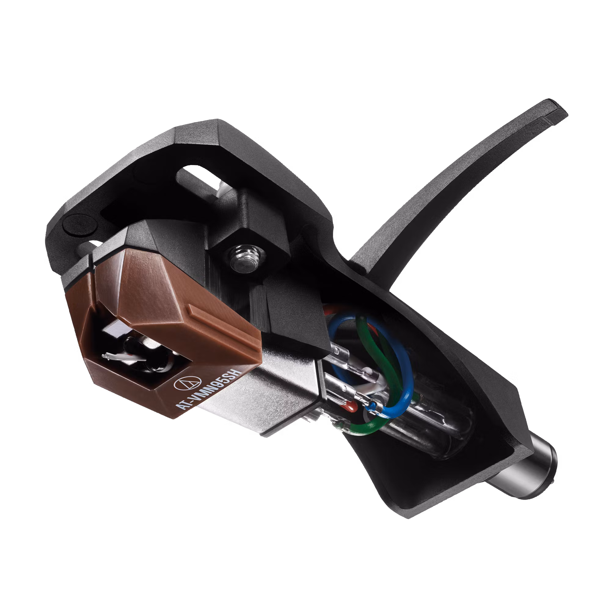 Audio-Technica AT-VM95SH/H är VM95 serien Shibata stereo pickup i AT-HS6 pickupskal