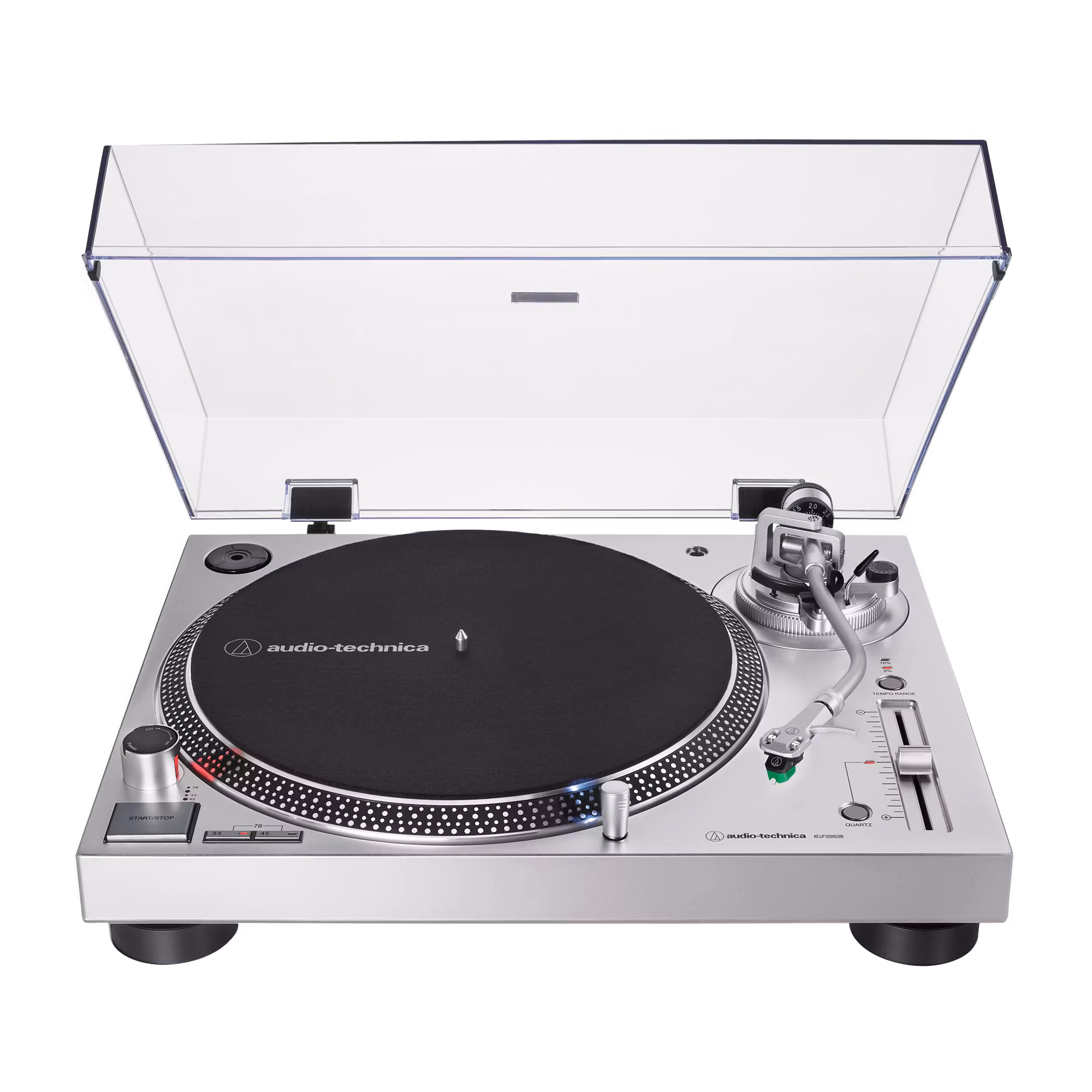 Audio-Technica AT-LP120XUSB SV Direktdriven skivspelare (silver)