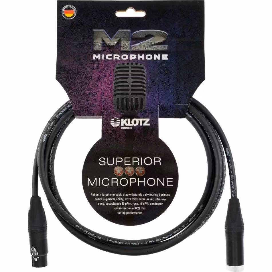 Klotz M2 Superior mic cable Neutrik XLR/XLR 10 m