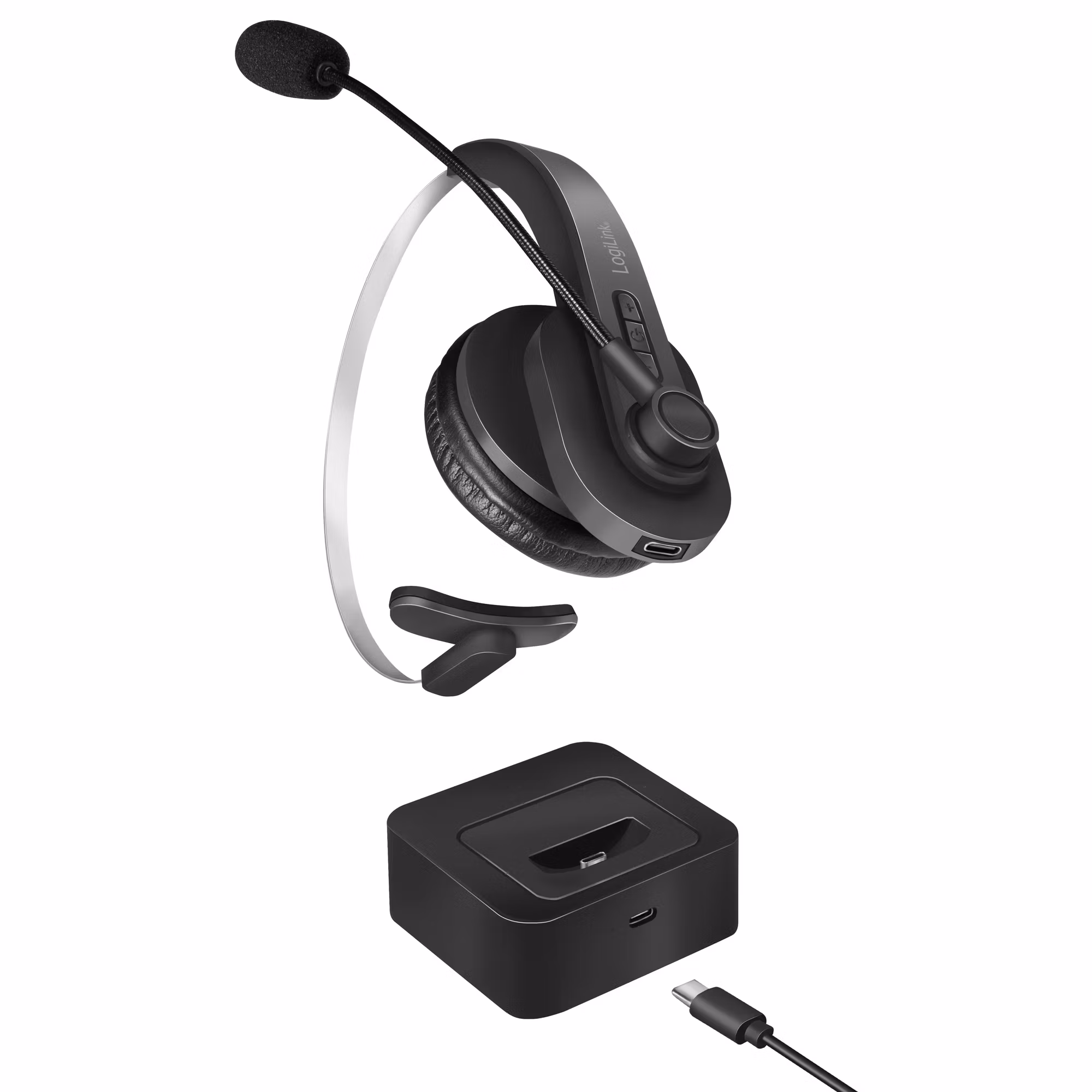 LogiLink BT0059 Bluetooth-headset Mono inkl laddställ