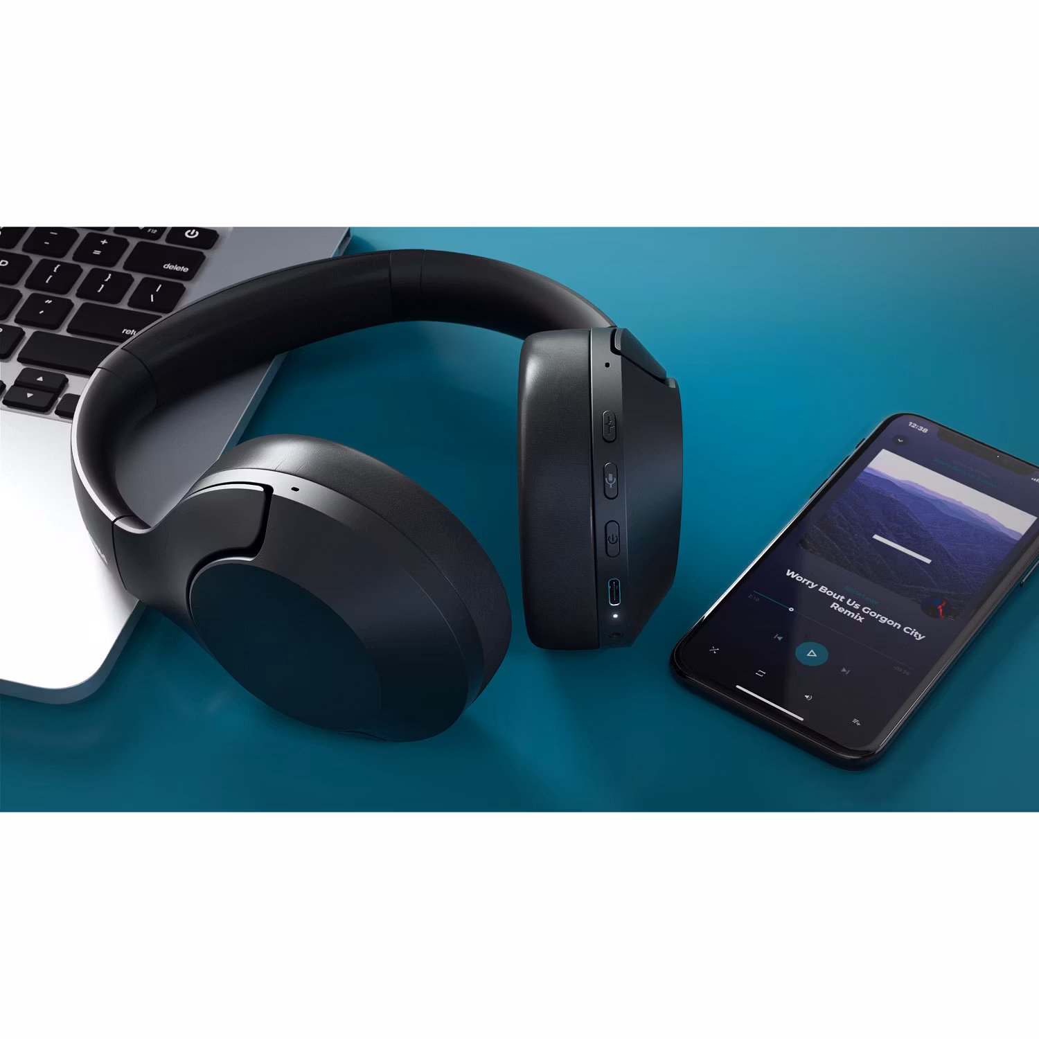 Philips TAH8506BK Trådlösa hörlurar, Brusreducering Pro, Elegant stil. Upp till 60 timmars speltid. Svarta.