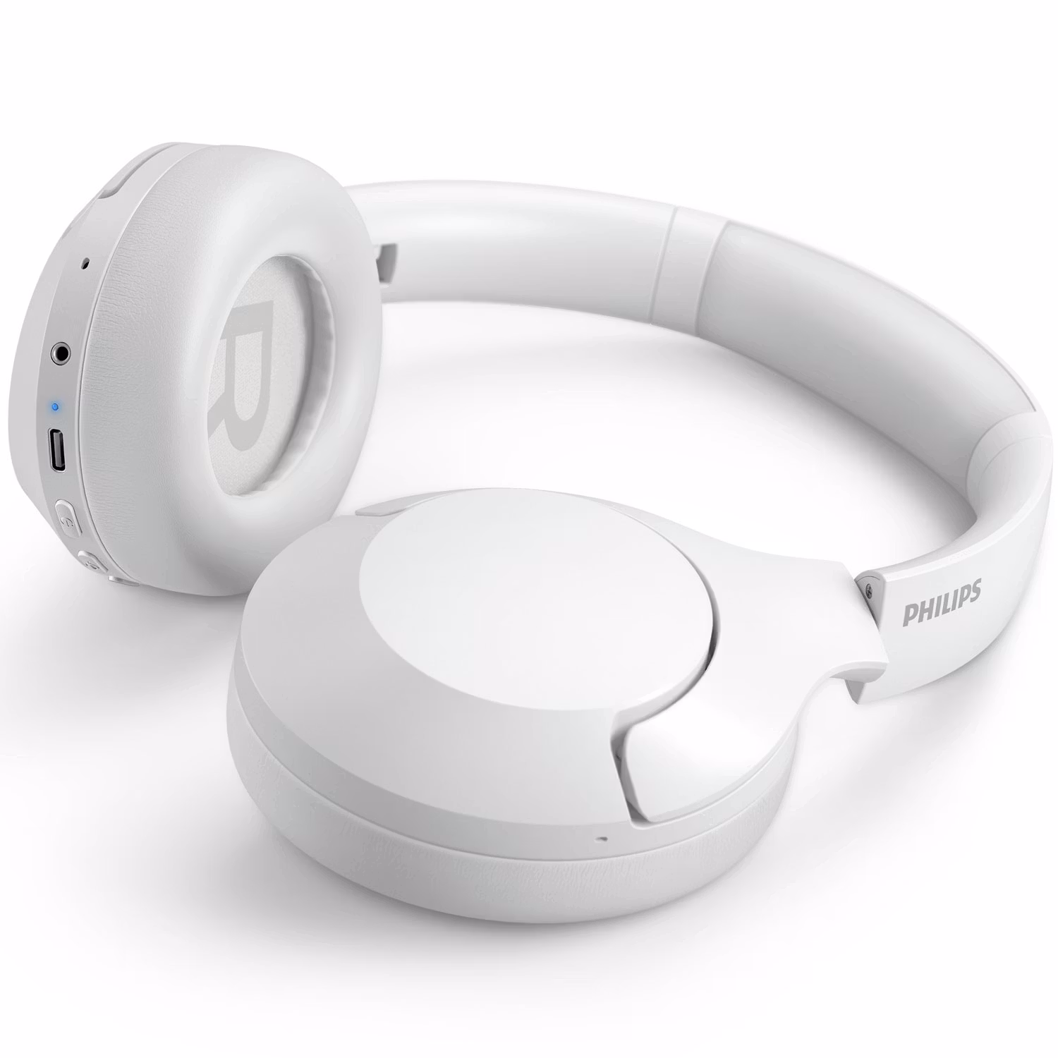 Philips TAH8506WT Trådlösa hörlurar, Brusreducering Pro, Elegant stil. Upp till 60 timmars speltid. Vita.