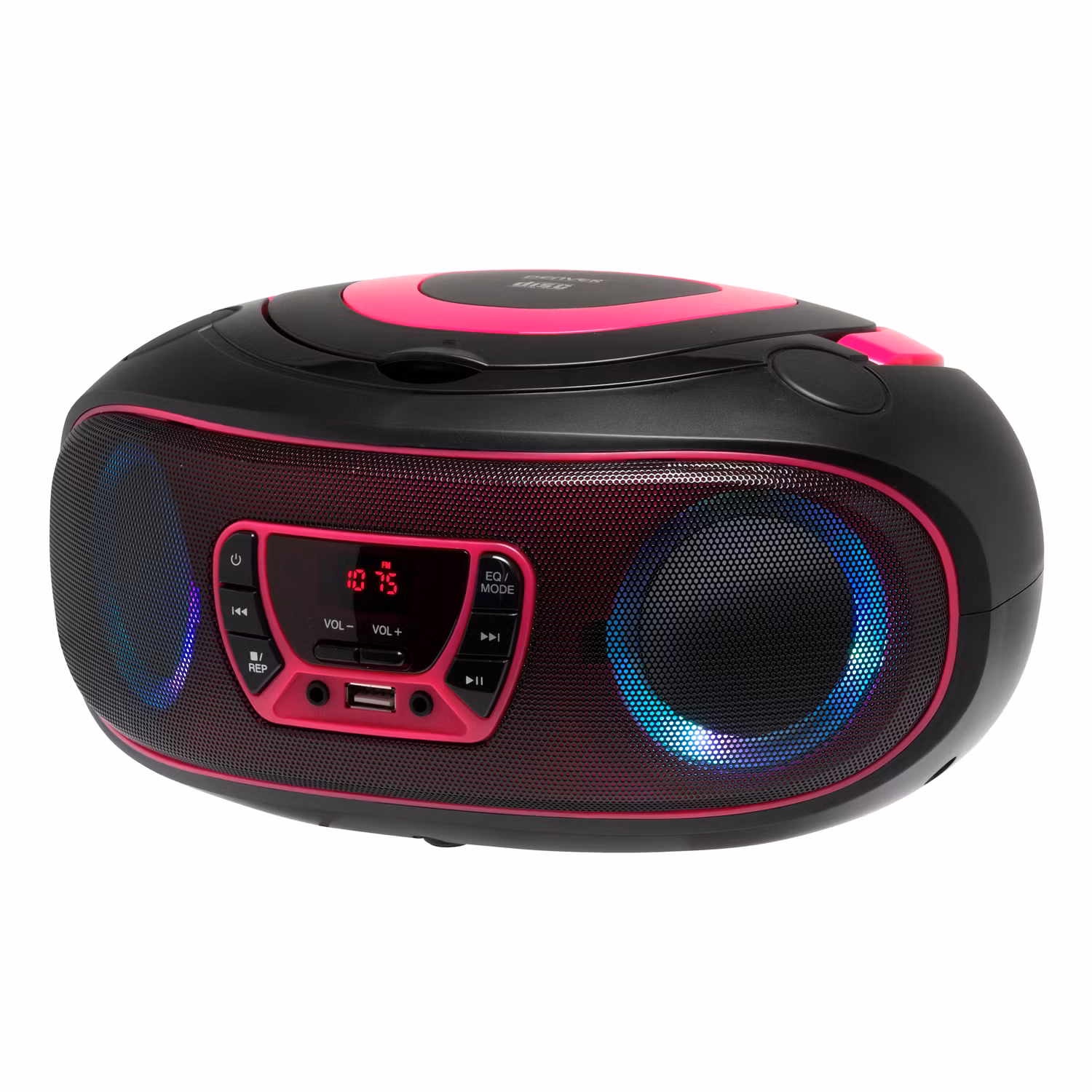 Denver TCL-212 CD Boombox med FM/USB/BT (rosa)