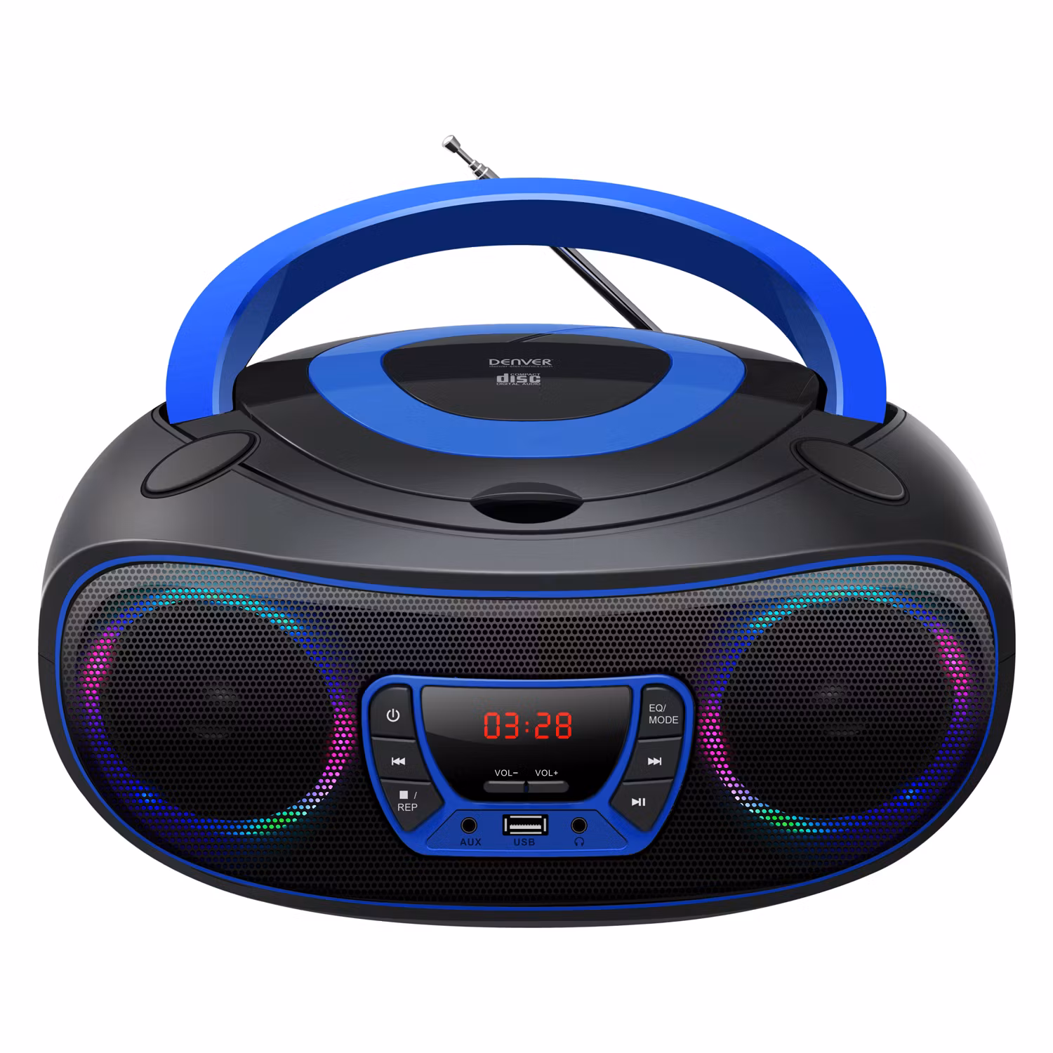 Denver TCL-212 CD Boombox med FM/USB/BT (blå)