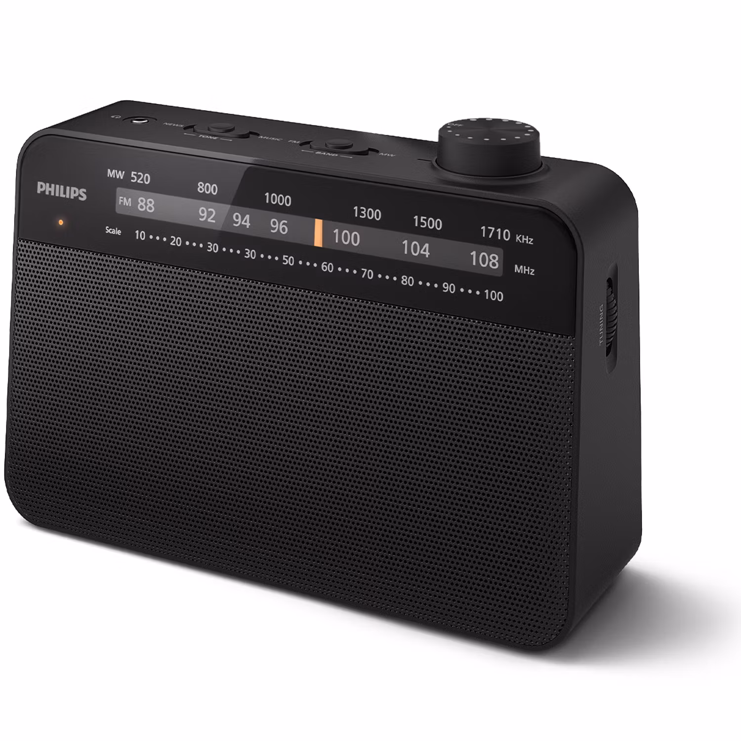Philips Bärbar analog FM/MW-radio TAR2509. Nät- eller batteridriven.