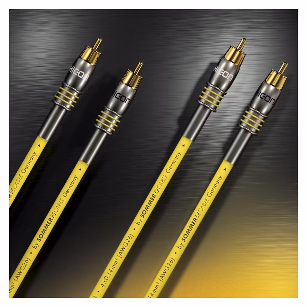 HiCon Nf-phonokabel stereopar 0,5m Epilog QuadCore HighEnd, 4 x 0,14 mm² | RCA / RCA