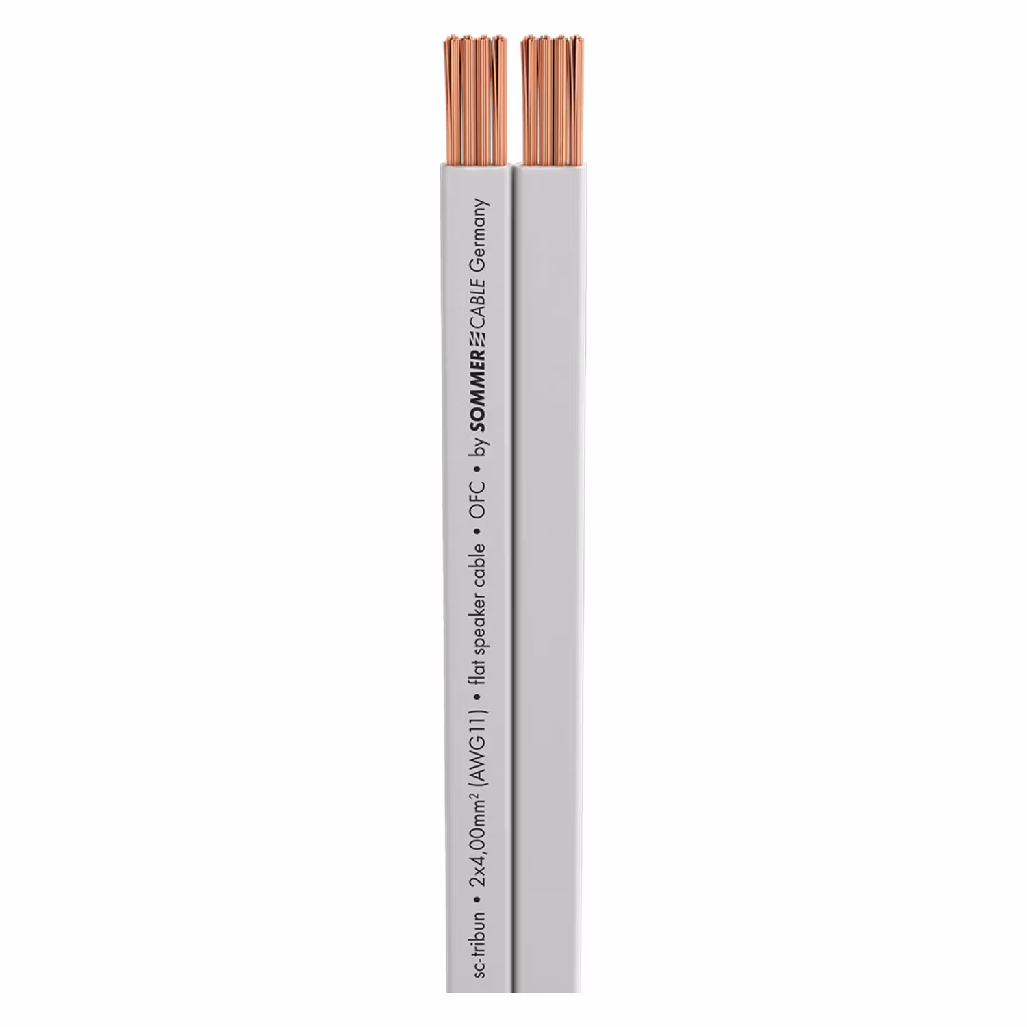 Sommer Cable SC-Tribun Högtalarkabel , platt design; 1 x 2 x 4,00 mm²vit (pris/m)