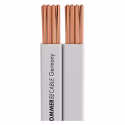 Sommer Cable SC-Tribun Högtalarkabel , platt design; 1 x 2 x 4,00 mm²vit (pris/m)