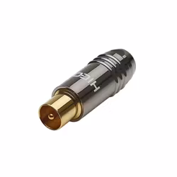 HICON antenn, 2-polig, metall-, löd-hankontakt, guldpläterade kontakt(er), rak, kromfärgadödning, guldpläterade kontakt(er), rak, kromfärgad