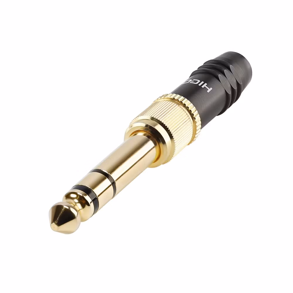HICON Adapter HI-J3563S jack hane 6,3 mm stereo/Mini-jack hane 3,5 mm stereo rak, svart