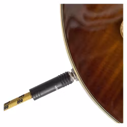 HICON HI-J63M14 (6,3 mm) NOISEFREE 2-polig metall-hane-kontakt, solitt stift, guldpläterad stift, rak, svart