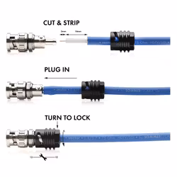 HICON HI-CM0.8/3.7-SM, skruv-typ, hård guldpläterad kontakt(er), rak