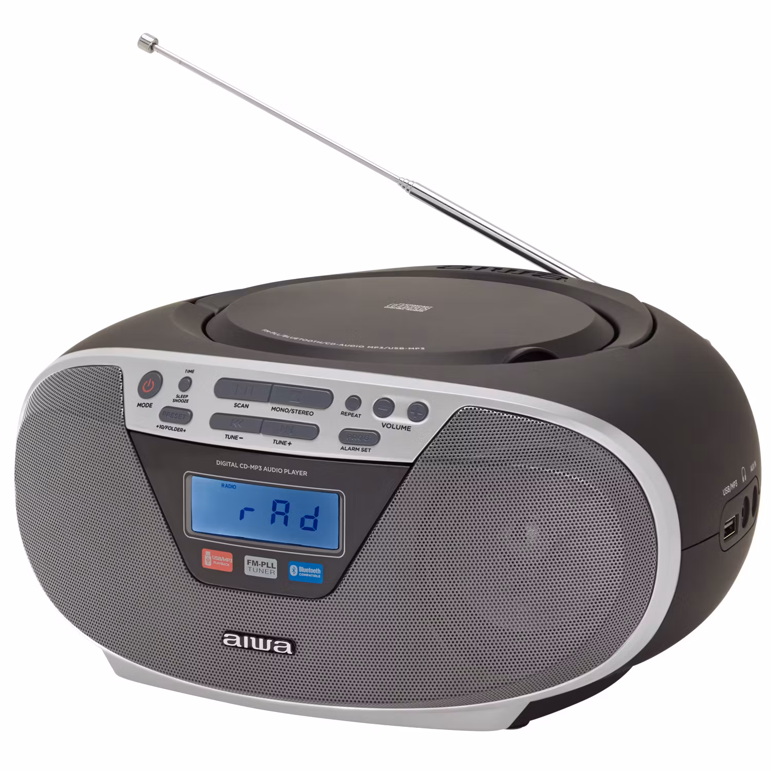 AIWA BBTU-400SL Radio med CD-spelare och Bluetooth Silver