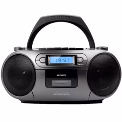 AIWA BBTC-550MG Kassettradio CD/FM-radio/Kassettband/USB/BT Mörkgrå