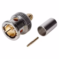 HICON BNC BNC0.8/3.7HD 3G-SDI crimp-hane-kontakt, rak, nickel