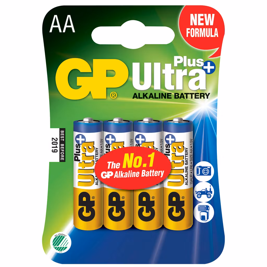 GP Ultra Plus Alkaline AA 4-pack