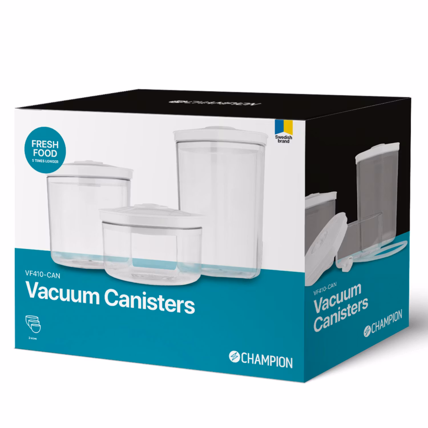 Champion Vakuumbehållare Universal 3-pack (0,7L 1,4L 2L)