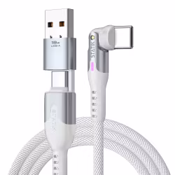 STATIK Kabel PowerPivot Pro Nylonflätad USB-C Till USB-C Vit 1m