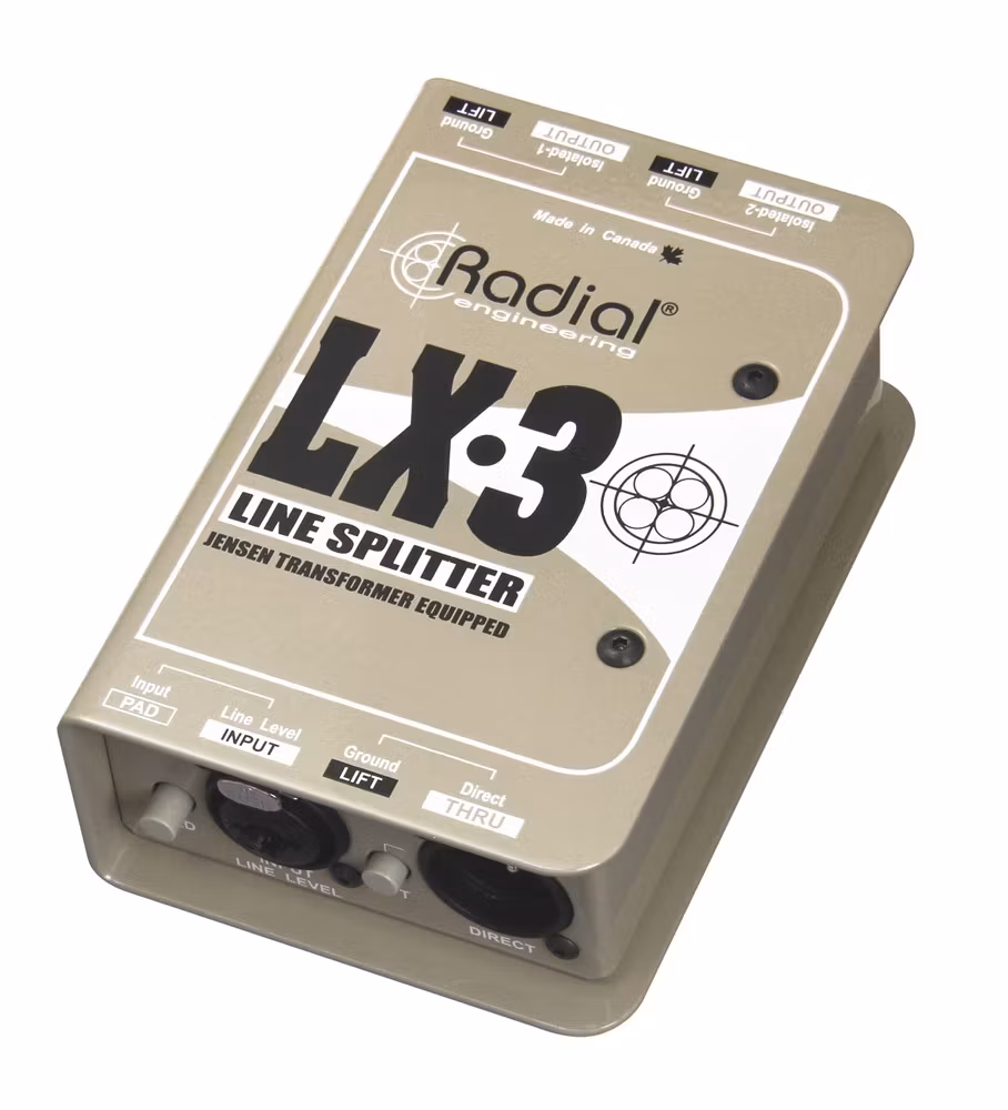 Radial LX3 Passive balanced line level splitter 1 in 3 out