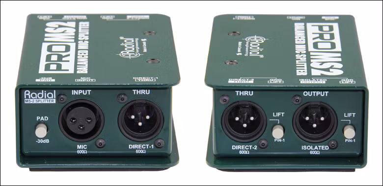 Radial ProMS2 Passive Microphone Splitter