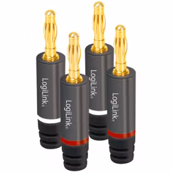 LogiLink Banankontakter max 4 mm² högtalarkabel 4-pack