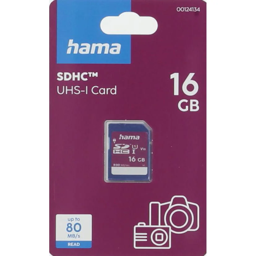 HAMA Minneskort SDHC 16GB Class 10 UI V10 80MB/s