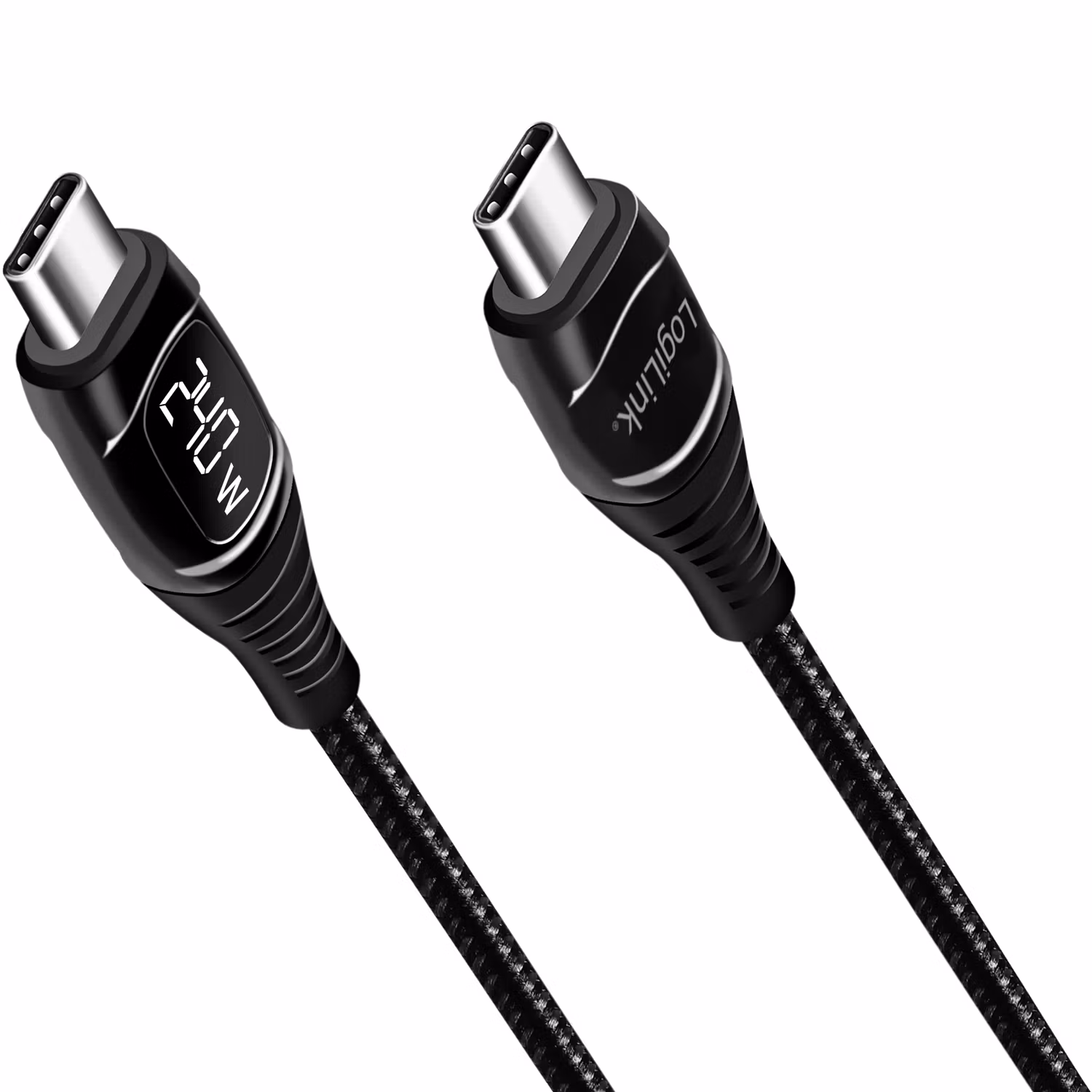 LogiLink USB-C till USB-C Kabel Display 240W 1m Svart