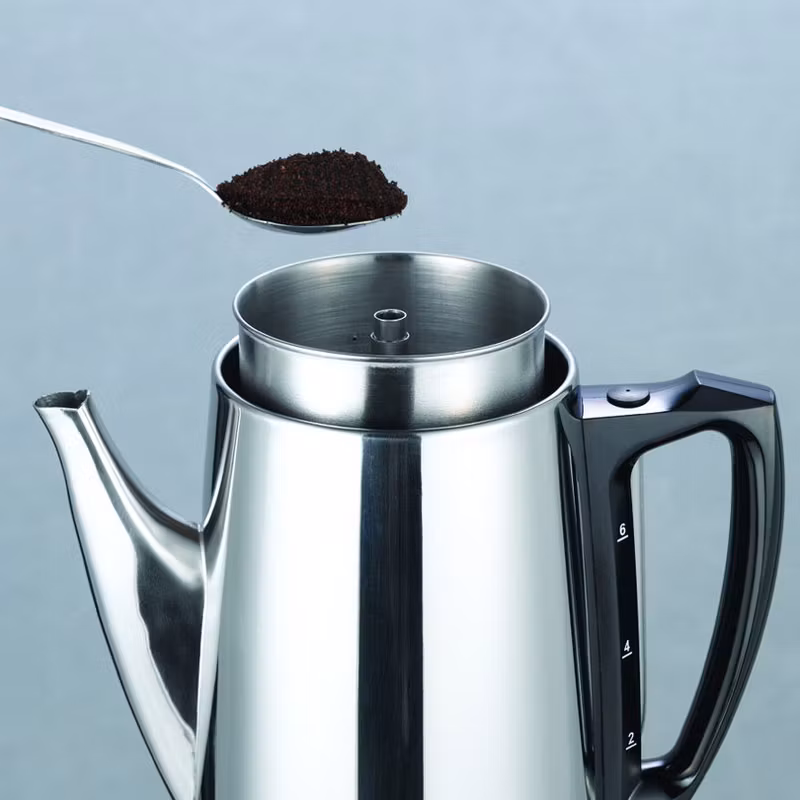 C3 Perkolator Design Borstat Rostfritt stål 6kp