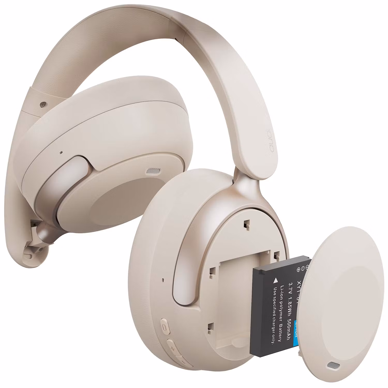 Audeeo Hörlurar Over-Ear Hybrid ANC Serene Hush Pro II Cream