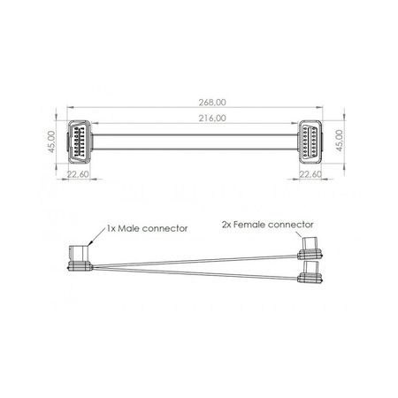 XBB OBD-II Förlängningskablage