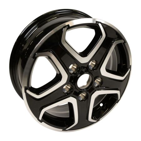 Alufälg svart/silver 16" Heavy chassi 5x130