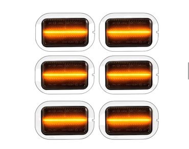 LED sidomarkeringsljus med reflex VW Crafter / MAN TGE svart/rök 6st (Litec Innovations)