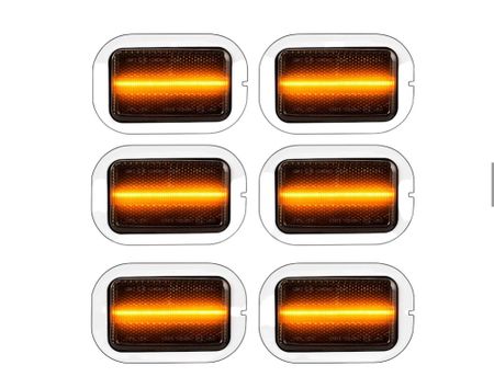 LED sidomarkeringsljus med reflex VW Crafter / MAN TGE svart/rök 6st (Litec Innovations)