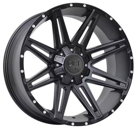 DIRT A.T D88 Flatblack milled rivets 8x18 5x118/130 ET48 CB84,1