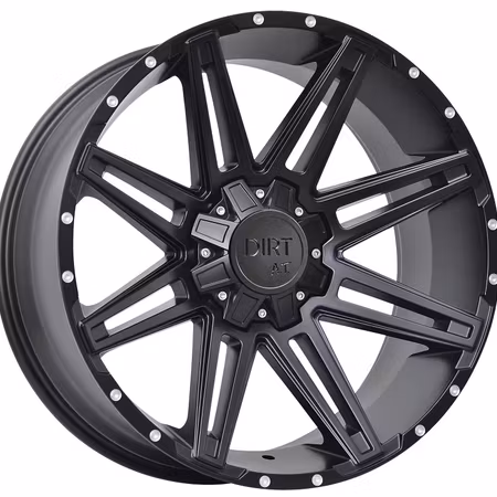 DIRT A.T D88 Flatblack milled rivets 8x18 5x118/130 ET48 CB84,1