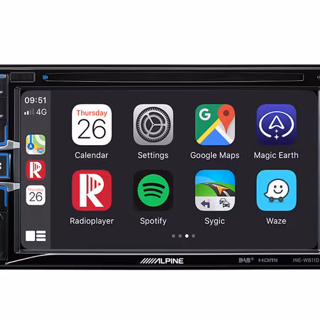 Alpine 6,5" Navigation med DVD INE-W611DU