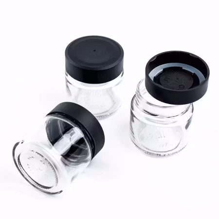 Magnetic Deli Jars BLACK & CLASSY – 125 ml med Svart List (3-pack)