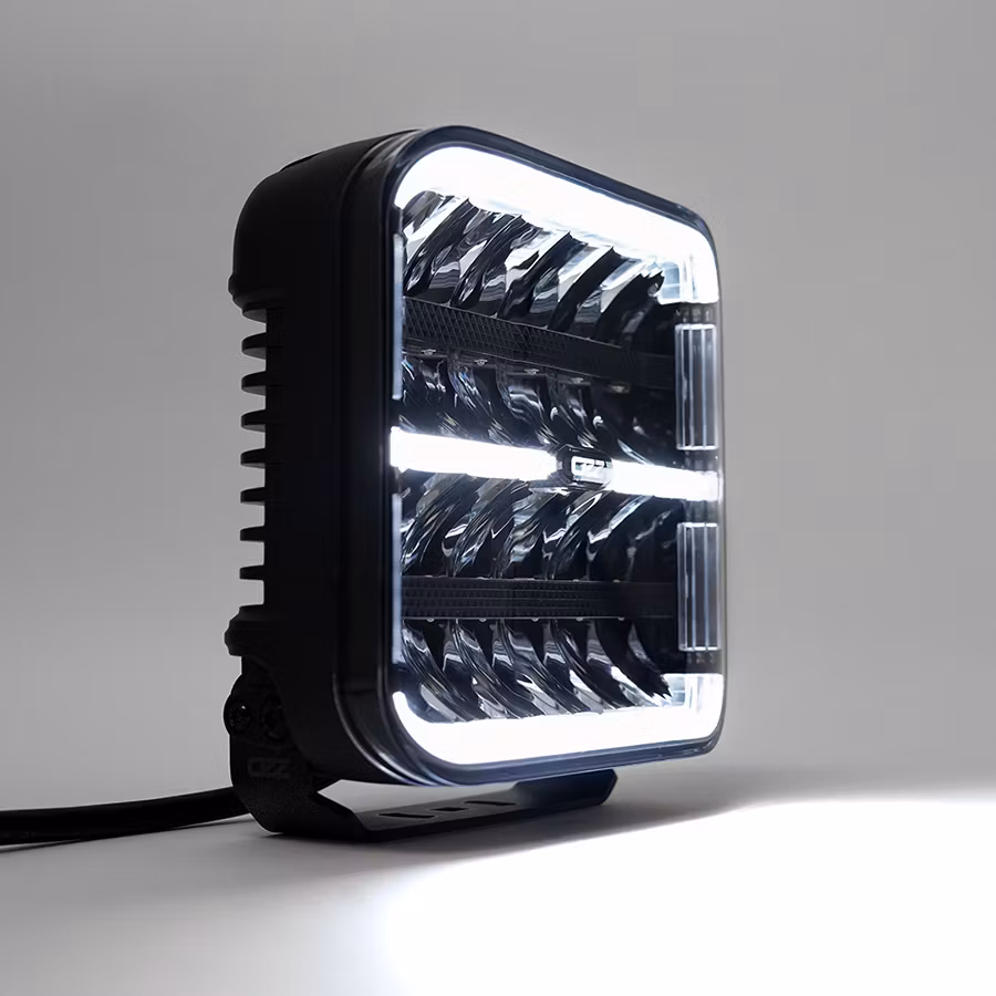 OZZ SQR LED extraljus 9" Svart