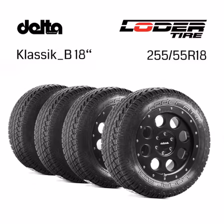 Delta 4x4 Komplett hjulsats 5/118 Klassik B 18" med Loder AT#1