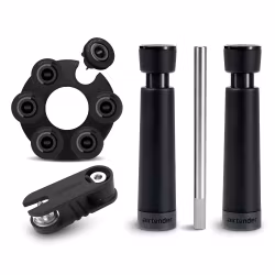 Airtender Superset Vinluftare och vakuumpump samt håltagare för plåtlock. Med 6 stoppers