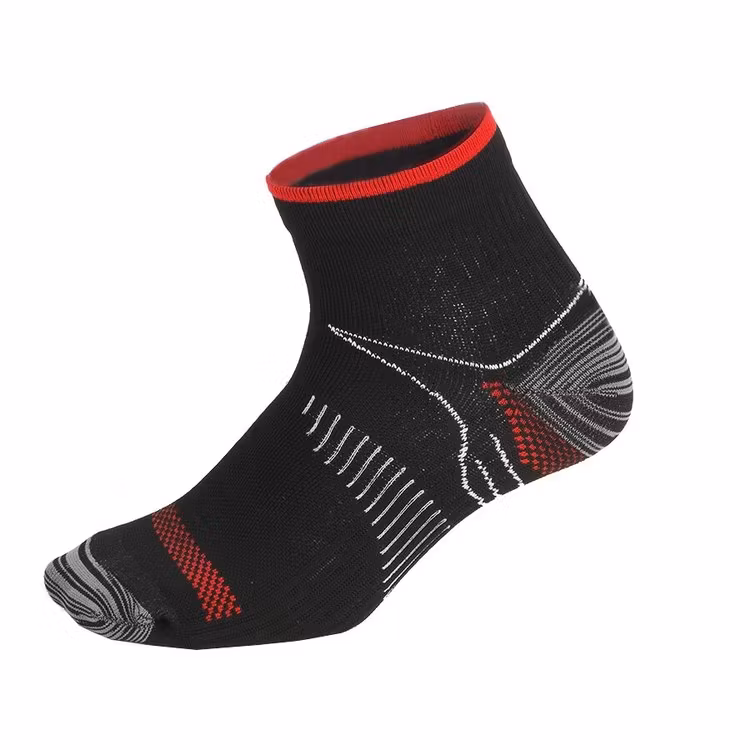 Knöchelsocken mit Kompression (Schwarz und Rot)