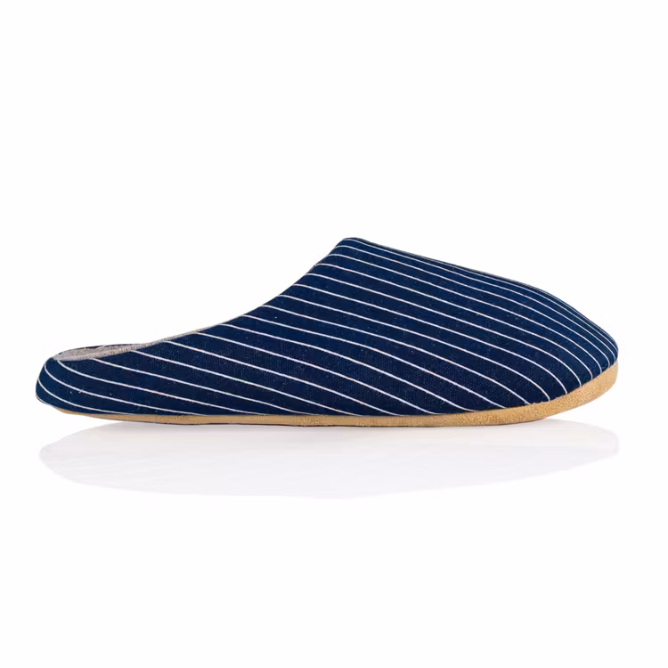 Gestreifte Pantoffeln (Blau)