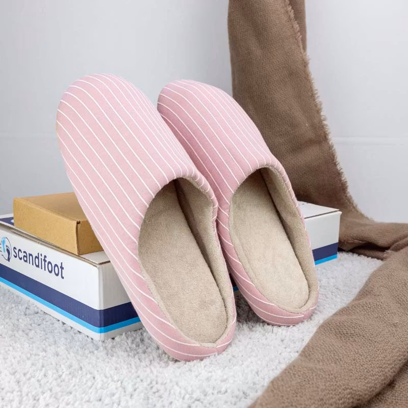 Gestreifte Pantoffeln (Rosa)