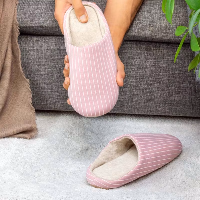 Gestreifte Pantoffeln (Rosa)