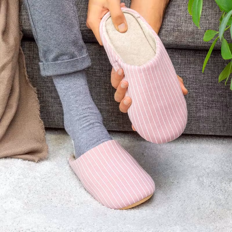 Gestreifte Pantoffeln (Rosa)