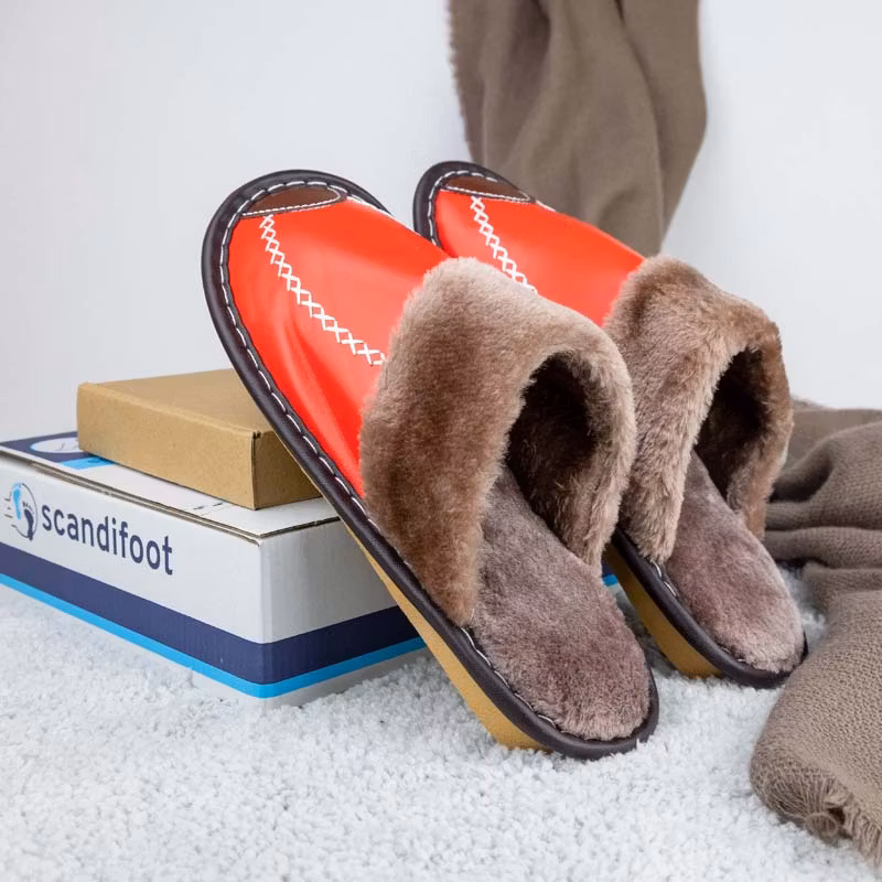 Warme Schuhe für Innenräume (Rot)