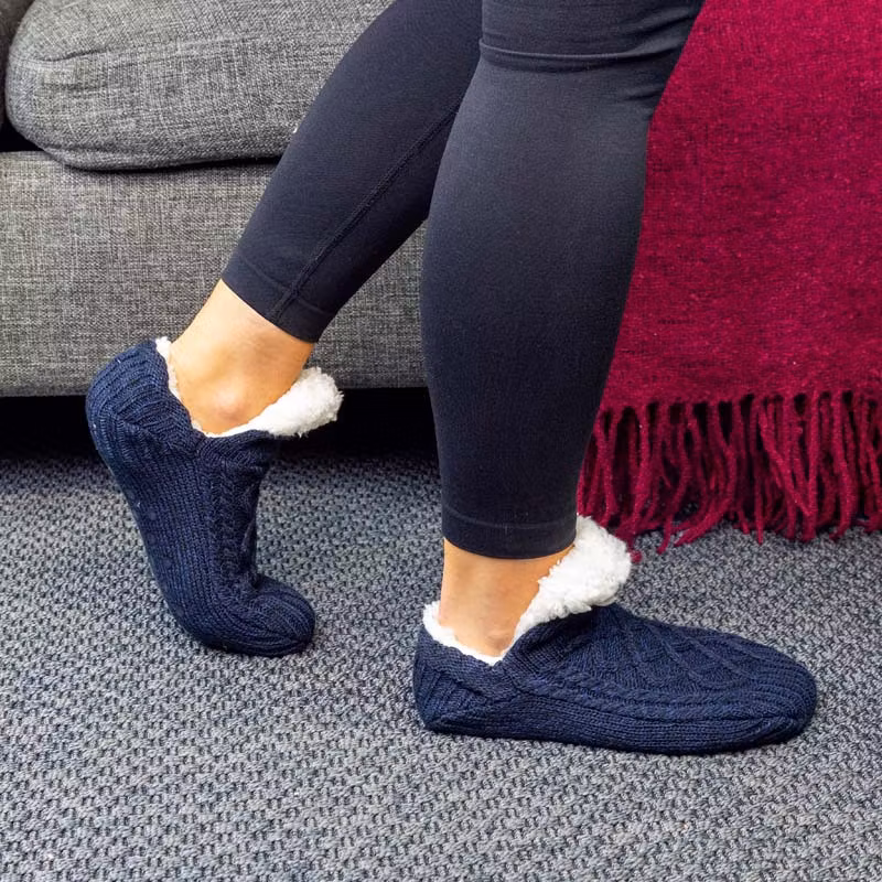 Pantoffelsocken (Blau)
