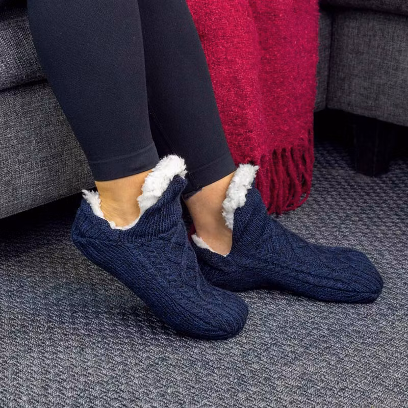 Pantoffelsocken (Blau)