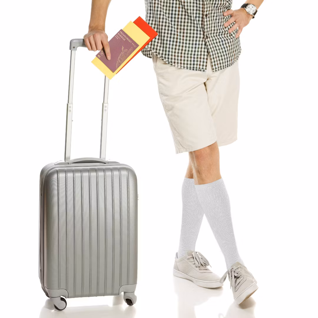 Kompressionsstrümpfe für die Flugreise (Weiß)